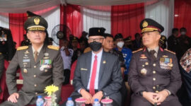 Muhammad Samsun menghadiri upacara peringatan HUT ke-77 TNI di Kodam VI/Mulawarman Jl. Jend. Sudirman. (Foto: Ist)