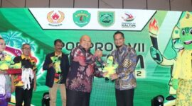 Nidya Listiyono saat hadiri acara peluncuran logo, maskot, dan jingle Porprov VII Kaltim Tahun 2022. (Foto: Ist)