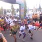 Kemeriahan kegiatan Fit Run 10 K yang diselenggarakan Pemkot Samarinda dalam rangka memeriahkan Festival Mahakam 2022. (Foto: Ist)