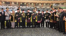 Peringatan Hari Ulang Tahun (HUT) Provinsi Kalimantan Timur ke-66 yang berlangsung di Plennary Hall Sempaja. (Foto: Ist)