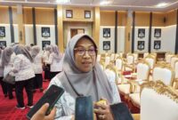 Ketua Komisi IV DPRD Kota Samarinda, Sri Puji Astuti saat menghadiri pelantikan pengurus Yayasan Kanker Indonesia (YKI) Cabang Samarinda di Aula Rumah Jabatan Walikota Samarinda. (Foto: Ist)