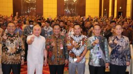 Ketua DPRD Kaltim Hasanuddin Mas’ud saat menghadiri pembukaan rakor. (Foto: Ist)
