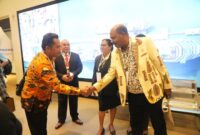 Ketua DPRD Kaltim (batik orange) saat menghadiri Pertemuan Tahunan GCF Task Force ke-13 yang diselenggarakan di Cetro de Convencionnes Yucatan Siglo XXI Kota Merida, Provinsi Yukatan, Meksiko. (Foto: Ist)
