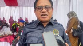Anggota Komisi I DPRD Kota Samarinda, Elnatan Pasambe saat hadiri peresmian tower Brimob Kaltim. (Foto: Ist)