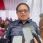 Anggota Komisi I DPRD Kota Samarinda, Elnatan Pasambe saat hadiri peresmian tower Brimob Kaltim. (Foto: Ist)
