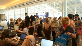 Suasana expo pendidikan internasional. (Foto: Ist)
 
 