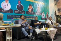 Ketua Badan Perencanaan Peraturan Daerah (Bapemperda) DPRD Kota Samarinda,  Samri Shaputra saat berbicara dalam kegiatan diskusi Soal RTRW yang diselenggarakan oleh Himpunan Mahasiswa Islam Cabang Samarinda. (Foto: Ist)