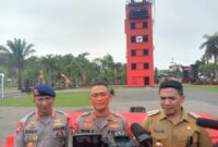 Wali Kota Samarinda Andi Harun saat mengahdiri peresmian tower Satuan Brimob Polda Kaltim. (Foto: Ist)