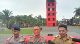 Wali Kota Samarinda Andi Harun saat mengahdiri peresmian tower Satuan Brimob Polda Kaltim. (Foto: Ist)