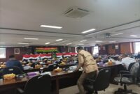Pelaksanaan Rapat Paripurna Ke-8 di Gedung D Lantai 6 Kompleks Kantor DPRD Kaltim. (Foto: Ist)