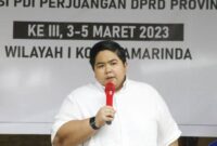 Anggota Komisi IV DPRD Kaltim, Ananda Emira Moeis, ketika menggelar Sosialisasi Wawasan Kebangsaan di Kelurahan Makroman, Sambutan. (Foto: Ist)