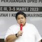 Anggota Komisi IV DPRD Kaltim, Ananda Emira Moeis, ketika menggelar Sosialisasi Wawasan Kebangsaan di Kelurahan Makroman, Sambutan. (Foto: Ist)
