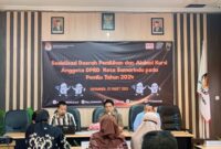 Suasana sosialisasi daerah pemilihan dan alokasi kursi Anggota DPRD Kota Samarinda pada Pemilu Tahun 2024. (Foto: Ist)