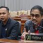 Wakil Ketua Pansus Investigasi Pertambangan, M Udin, serta Anggota Pansus Investigasi Pertambangan, Marthinus, saat memberikan klarifikasi soal pelegalan tambang ilegal. (Foto: Ist)