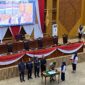 Suasana Rapat Paripurna penandatanganan nota kesepakatan atas perubahan Rencana Pembangunan Jangka Menengah tahun 2021-2026. (Foto: Ist)