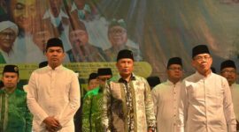 Wali Kota Samarinda, Andi Harun saat mengahdiri acara istghosah PB NU Samarinda. (Foto: Ist)