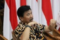 Sekretaris Daerah, Sunggono saat menghadiri Sosialisasi Tim Pemantau Bakti Pantas Kabupaten Kutai Kartanegara, di Ruang Serbaguna Kantor Bupati Kukar, Tenggarong, Kamis (18/5/2023). (Foto: Ist)