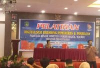 Suasana pelatihan digital branding dan marketing desa wisata yang digelar Dispar Kukar. (Foto: Ist)