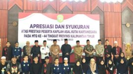 Penyambutan Kafilah MTQ Kukar. (Foto: Ist)