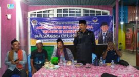 Suasana gelaran Reses masa sidang II tahun 2023 di Jalan Cumi-cumi RT. 27 Kelurahan Selili Kecamatan Samarinda Ilir, oleh Anggota DPRD Kota Samarinda, Kamaruddin. (Foto: Ist)