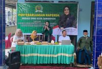 Suasana gelaran Sosraperda Anggota Komisi II Dewan Perwakilan Rakyat Daerah Kota Samarinda, Laila Fatihah. (Foto: Ist)