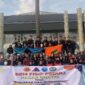 Aliansi lemabaga kemahasiswaan dari Kampus UWGM dan UNMUL yang menggelar lapak pasar gratis. (Foto: Ist)