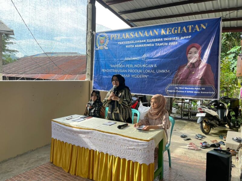 Suasana gelaran sosraperda oleh Anggota Komisi II DPRD Kota Samarinda, Novi Marinda Putri. (Foto: Ist)

 