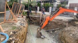Perbaikan saluran drainase sebagai upaya pencegahan banjir di Kota Samarinda. (Foto: Ist)