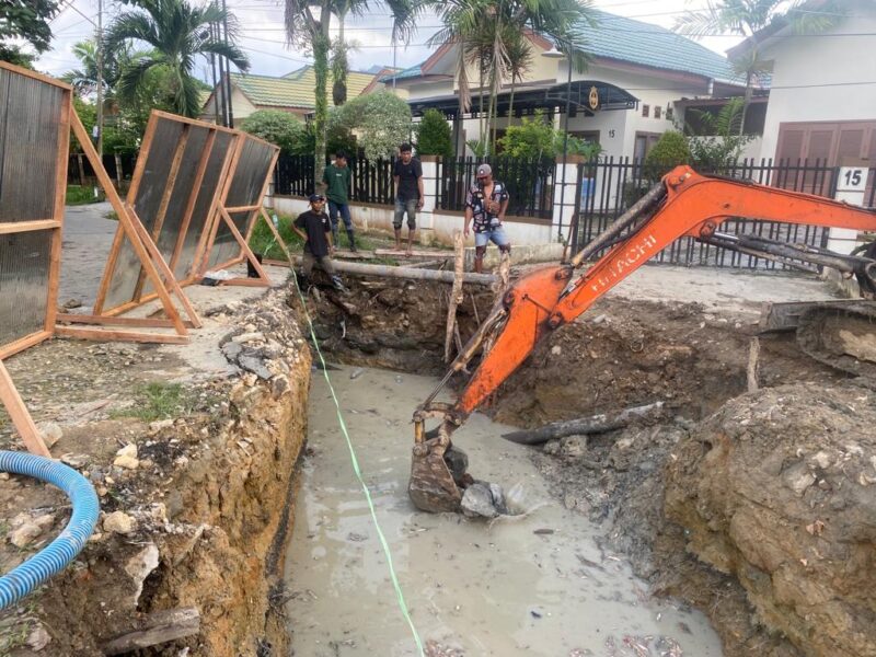 Perbaikan saluran drainase sebagai upaya pencegahan banjir di Kota Samarinda. (Foto: Ist)