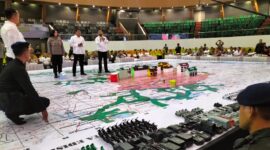 Simulasi tactical floor game (TFG), peragaan sistem pengamanan kota, deklarasi pemilu damai, dan Operasi Mantab Brata pengamanan Pemilu 2024. (Foto: Ist)
