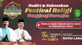 Banner pelaksanaan Haul Akbar Habib Tunggang Parangan Kutai Lama. (Foto: Ist)