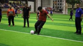 Lapangan Mini Soccer Tenggarong Seberang yang dikelola Dispora Kukar. (Foto: Ist)
