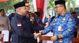 Ketua Komisi IV DPRD Kaltim, Akhmed Reza Fahlevi saat hadir dalam upacara peringatan Hari Sumpah Pemuda di Lapanga GOR Serbaguna Gelora Kadrie Oening Samarinda. (Foto: Ist)