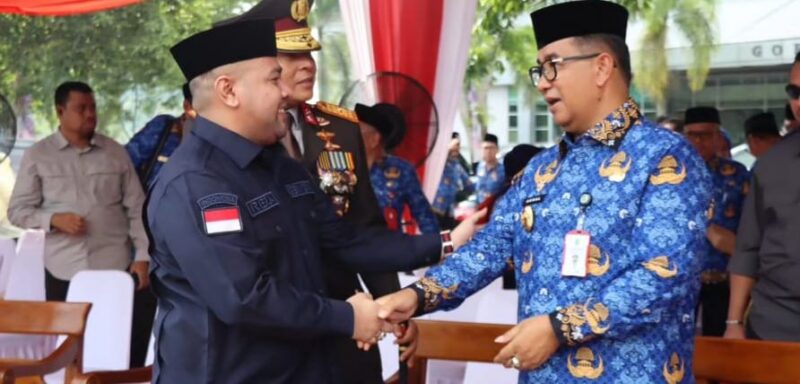 Ketua Komisi IV DPRD Kaltim, Akhmed Reza Fahlevi saat hadir dalam upacara peringatan Hari Sumpah Pemuda di Lapanga GOR Serbaguna Gelora Kadrie Oening Samarinda. (Foto: Ist)