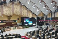 Pelaksanaan Rapat Paripurna ke-38 DPRD Kaltim dengan agenda pengesahan Ranperda Pajak Daerah dan Retribusi Daerah menjadi sebuah Perda. (Foto: Ist)