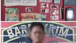 Dokumentasi tersangka beserta sejumlah barang bukti. (Foto: Ist)