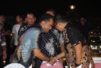 Ketua DPRD Kaltim, Hasanuddin Mas’ud (kiri), saat menghadiri undangan silaturrahmi Pj Gubernur Kaltim, Akmal Malik, bersama Forkopimda, OPD Pemprov Kaltim, dan Bupati/Walikota se-Kaltim. (Foto: Ist)