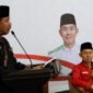 Sekda Kukar Sunggono membacakan sambutan Bupati Kukar Edi Damansyah dalam kegiatan ekspose pelaksanaan MTQ ke-44 Tingkat Kabupaten Kukar Tahun 2023. (Foto: Ist)