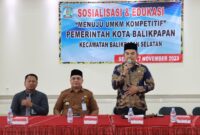 Ketua DPRD Kaltim, Hasanuddin Mas'ud, saat membuka kegiatan Sosialisasi dan Edukasi Menuju UMKM Kompetitif di Balikpapan. (Foto: Ist)