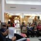 Sekda Kukar Sunggono membacakan sambutan Bupati Kukar Edi Damansyah dalam kegiatan ekspose pelaksanaan MTQ ke-44 Tingkat Kabupaten Kukar Tahun 2023. (Foto: Ist)