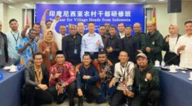 Rombongan Desa Margahayu saat studi banding ke China. (Foto: Ist)