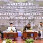 Pelaksanaan uji publik Ranperda Penyelenggaraan Trantibumlinmas yang digelar di Ballroom Hotel Blue Sky Balikpapan. (Foto: Ist)