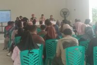 Suasana rapat persiapan peringatan Merah Putih di Ruang Serbaguna Kantor camat, Kecamatan Sanga-sanga. (Foto: Ist)