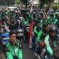 Ilustrasi kumpulan driver  ojek online. (Foto: Ist)