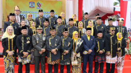 Pimpinan dan sejumlah Anggota DPRD Kaltim saat menghadiri Peringatan Hari Jadi ke-127 Kota Balikpapan. (Foto: Ist)