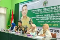 Ketua Bapemperda DPRD Kaltim, Rusman Ya’qub saat menggelar agenda Sosper. (Foto: Ist)