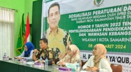 Ketua Bapemperda DPRD Kaltim, Rusman Ya’qub saat menggelar agenda Sosper. (Foto: Ist)
