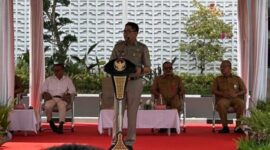 Walikota Samarinda, Andi Harun, saat berpidato di acara Halal Bihalal di lingkungan Pemerintah Kota Samarinda. (Foto: Ist)