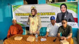 Anggota Komisi II Dewan Perwakilan Rakyat Daerah (DPRD) Kota Samarinda, Laila Fatihah, saat sosialisasi penyebarluasan raperda tentang Penyelenggaraan Jaminan Produk Halal dan Higienis. (Foto: Ist)