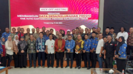 Kegiatan Kick Off Meeting dihadiri secara langsung oleh IPB, Seluruh Kades/Lurah se-Kukar dan dihadiri Pj Gubernur Kaltim secara Daring. (Foto: Ist)